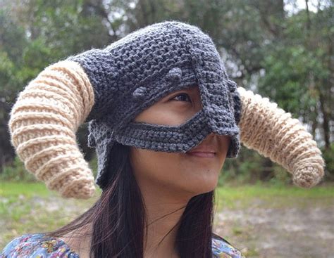 Crochet Skyrim Viking Helmet