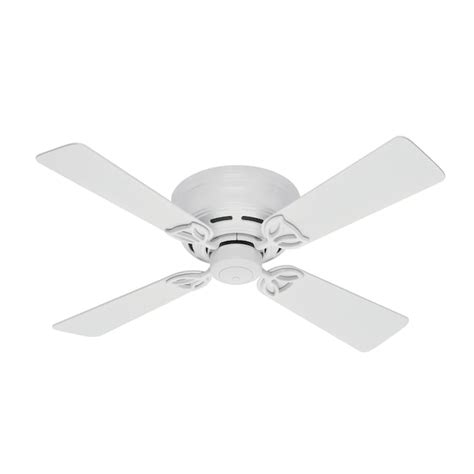 Hunter 42 In Low Profile Iii White Ceiling Fan In The Ceiling Fans