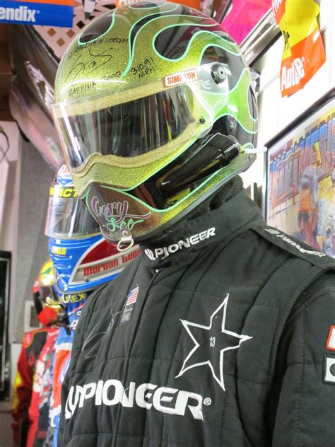 Corys Rat Fink Fire Suit And Helmet Displayed At The Drag Racing