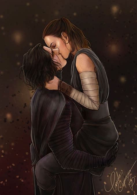 Kylo And Rey By Panda Cappuccino Star Wars Kylo Ren Rey Star Wars Star Wars Fan Art Kylo Rey