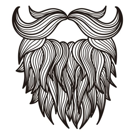 Illustrated Hipster Moustache Beard Transparent Png And Svg Vector File