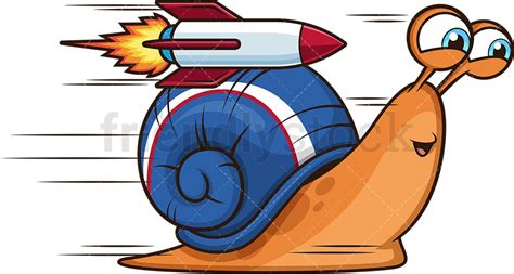 Fast Snail Cartoon Clipart Vector Friendlystock