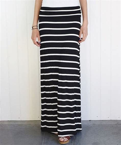 Look At This éloges Black Stripe Fold Over Maxi Skirt On Zulily Today