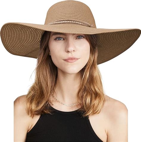 accsa Sombreros de playa de ala ancha para mujer sombrero de paja plegable protección UV