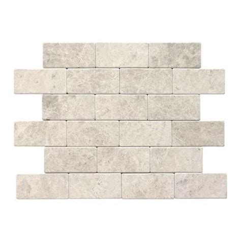 Daltile Limestone Arctic Gray 3x6 Subway Tile Tumbled L757 Daltile