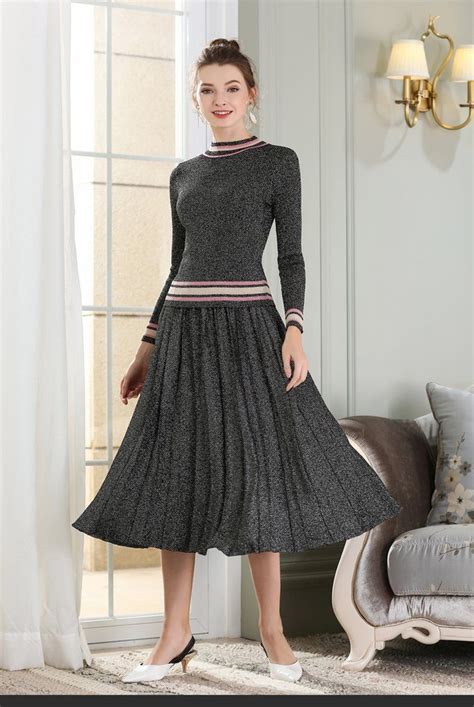 Knit Skirt Suit Fashion Boutique Wear Skirt Suit