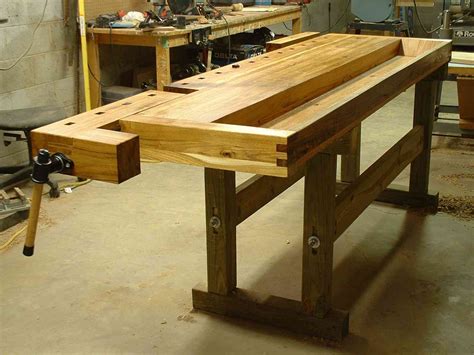 Wood Workbench Plans Built Blueprint The Farmhouse Bench