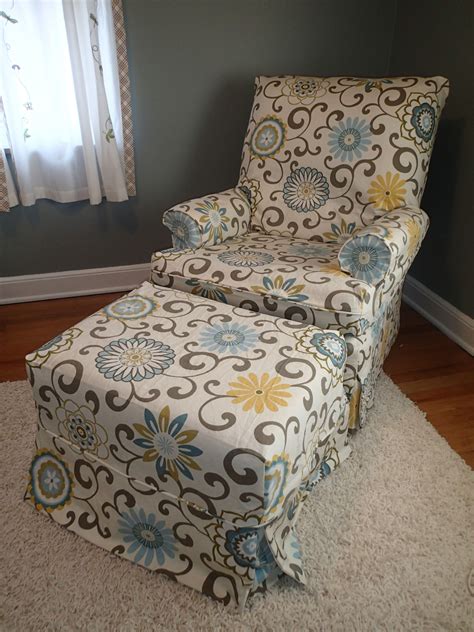 Shop pottery barn for expertly crafted armchair slipcovers. Print Chair and Ottoman Slipcovers | Custom slipcovers ...
