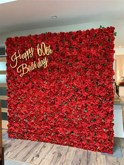 Toronto Red Rose Flower Wall Rental Toronto Balloon Décor