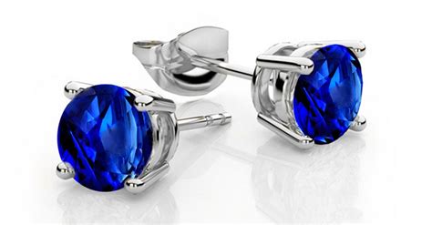 Sterling Silver Sapphire Stud Earrings
