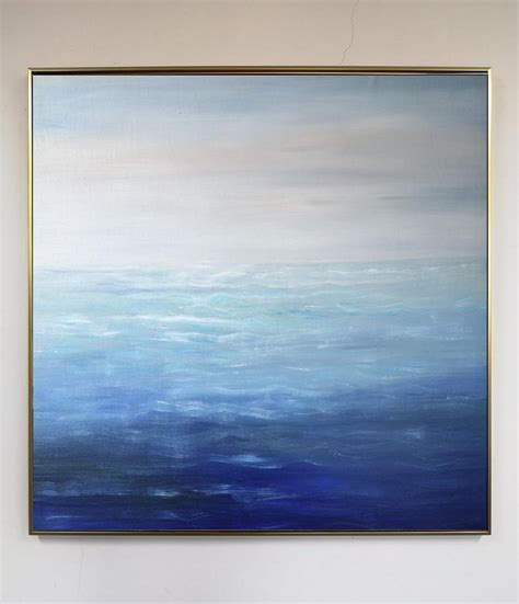 Large Ocean Abstract Painting Blue Ocean Abstract Paintingsea Wave