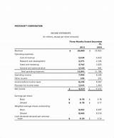 Income Statement Template Excel Images