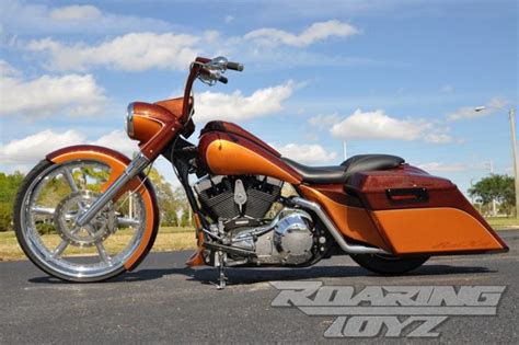 Make sure your windshield height comes to your nose i personally owned a road king and loved it ! custom-street-road-king-glide-rake-bagger-26-inch-front ...
