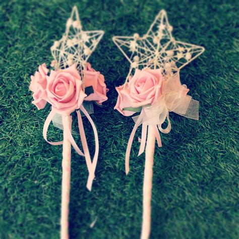 flower girl wands with pretty pink foam roses flower girl wand artificial flowers wedding