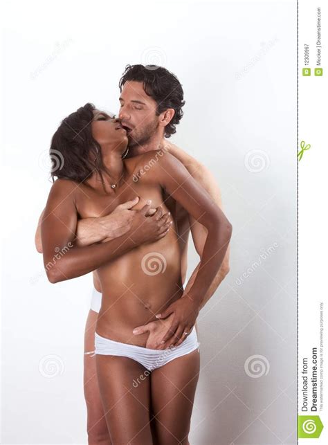Young Couple Naked Man And Woman Making Love Stock Image