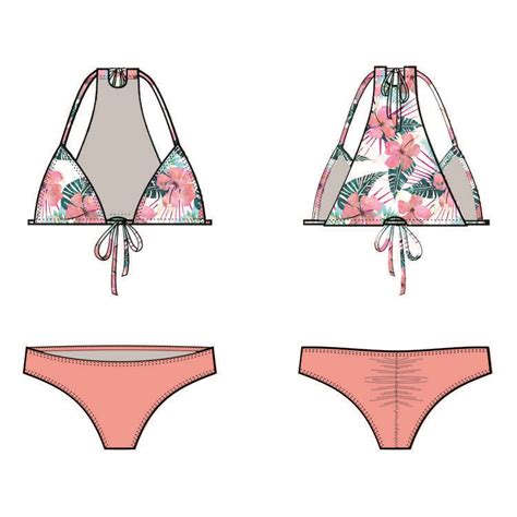 Stella Triangle Top With Back Detail And Cheeky Bottom Sexy Bikini Pdf Bikini Sewing Pattern