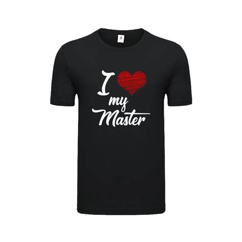 I Love My Master Bdsm Submissive Sub Slave Design Unisex Premium T Shirt Summer Pure Cotton