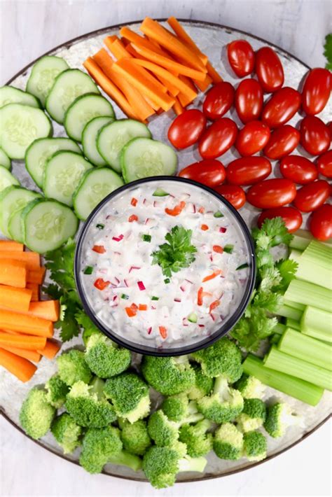 Chunky Vegetable Dip Easy Appetizer Miss In The Kitchen