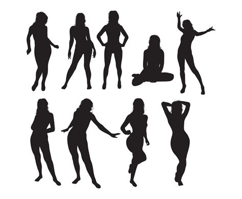 Woman Silhouette Vector Pack Vector Art Graphics Freevector