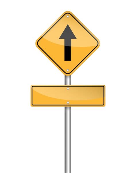 Premium Vector Go Straight Ahead Sign And Empty Sign For Text On