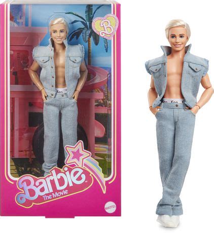 Barbie The Movie Collectible Ken Doll Wearing All Denim Matching Set