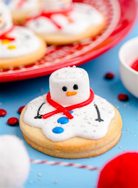 Cute Melted Snowman Cookies Sugar And Soul