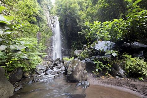Landscape Photo Beautiful Waterfall In Rainforest Stock Photo Image