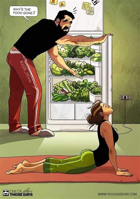 Relatable Illustrations Of Everyday Married Life Gets Invaded By The Real Life Couple Humor De