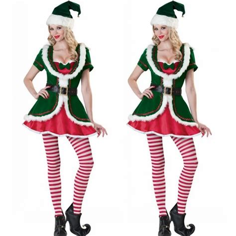 Popular Christmas Elf Costumes Buy Cheap Christmas Elf Costumes Lots From China Christmas Elf