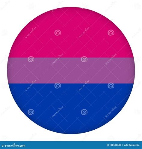 Flag Bisexual Round Icon Round Badge Or Button Template Design