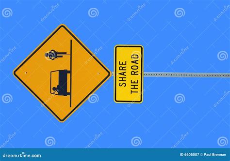 Share The Road Sign Stock Image Image Of Caution Safety 6605087