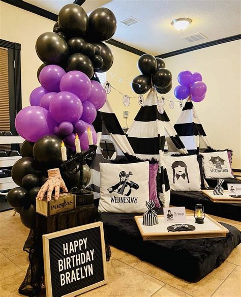 Wednesday Addams Birthday Party Ideas Photo 4 Of 6 Catch My Party