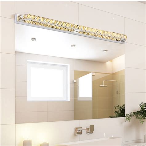 How high should bathroom pendants be hung above sink yahoo. Modern LED Crystal Bathroom Mirror Sconces Light 23W Over ...