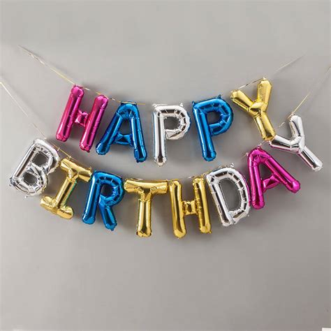 Happy Birthday 16 Inch Balloon Letters By Bubblegum Balloons