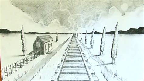 One Point Perspective Demo Train Tracks Part Three Of Three Youtube