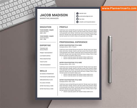 Use one of our free resume templates for word and get one step closer to the perfect job application. Professional CV Template for Word, Curriculum Vitae ...