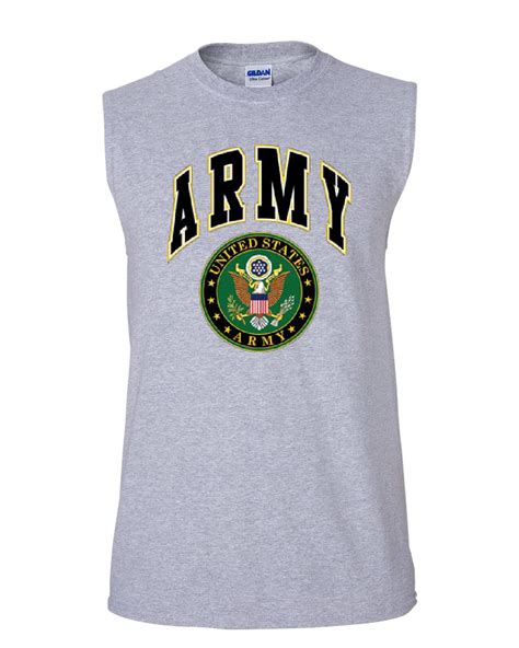 United States Army Muscle Shirt Army Crest Patriotic Stellanovelty