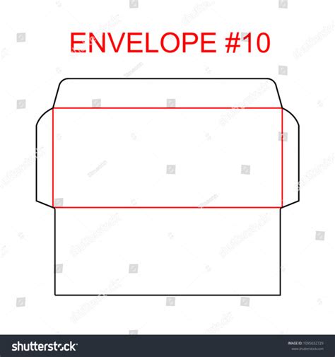 Envelope 10 Die Cut Template North Stock Vector Royalty Pertaining To