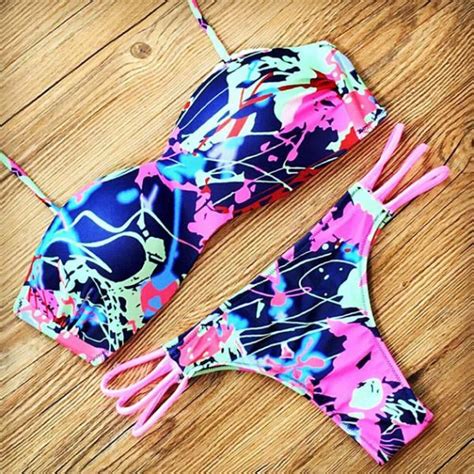 Star Printing Sexy Bikini Bathingsuit Swimwear For Wommen On Luulla