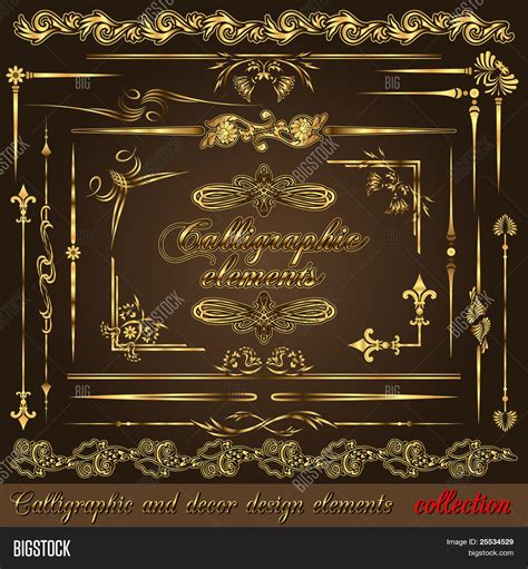 Gold Calligraphic Vector And Photo Free Trial Bigstock
