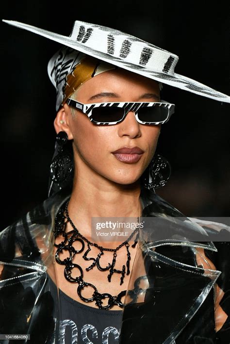 A Model Walks The Runway At The Moschino Ready To Wear Fashion Show