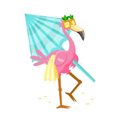 Funny Flamingo Cartoon Stock Illustrations 3747 Funny Flamingo