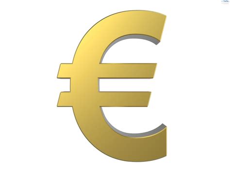 Gold Euro Symbol PSDgraphics