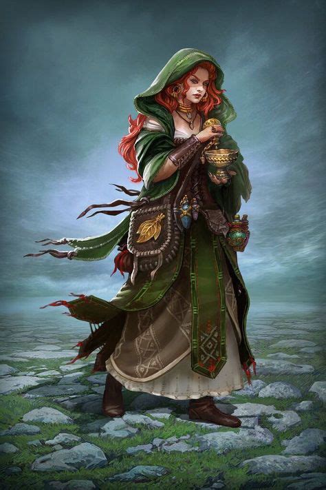 Medicine Woman Cleric Priestess Red Hair Redhead D D Dnd Healer Norse