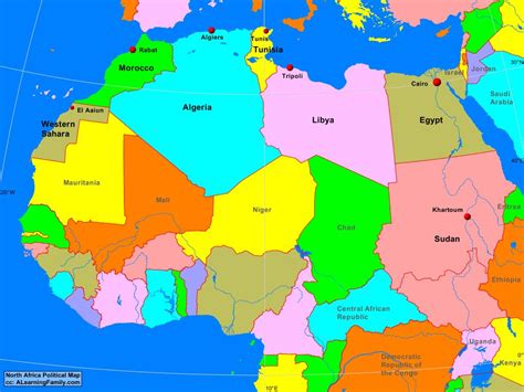 Political Map Of North Africa Tour Map