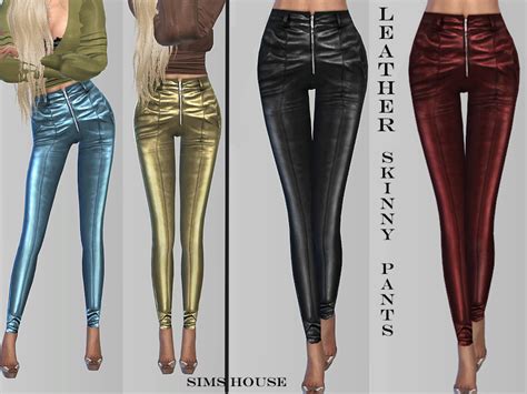 The Sims Resource Leather Skinny Pants