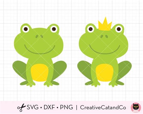 Frog Svg Files For Cricut Or Silhouette Cute Frog Prince Svg Etsy