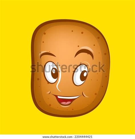 Smiling Cute Potato Clip Art Isolated เวกเตอร์สต็อก ปลอดค่าลิขสิทธิ์