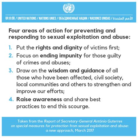 Un Chief On Protection Measures From Sexual Exploitation And Abuse Unmik