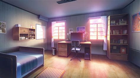 Anime Room Bed Chair Computer Desk Window Hd Wallpaper Peakpx